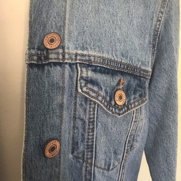 Forever 21 faux shearling denim jacket - Picture 5 of 6